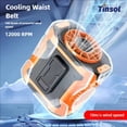 thumbnail image 2 of New portable 5000 mAh outdoor waist fan  strong hanging neck for construction workers, fishing, students, cooks, delivery rider, 2 of 8