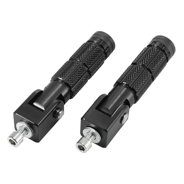 1 Par Negro Motocicleta Plegable Pie Clavijas Universal Pie Clavijas