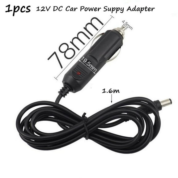 1 Pcs 12V/24V DC 2.1x 5.5mm Car Igniter Power Plug Adapter Cable for LED Lights