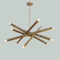thumbnail image 3 of 12 Light Brass Sputnik Spiral Chandelier Pendant Mid Century Modern Raw Brass Sputnik chandelier light Fixture, 3 of 6