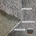 thumbnail image 6 of LUOVEN Plush Soft Shag Area Rug, 5*8 Fluffy Indoor Carpet for Home Bedroom Living Room, Gray, 6 of 7