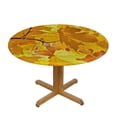 thumbnail image 3 of BANET Fall Yellow Maple Leaves Round Table Cloth, Autumn Maple Tablecloths Waterproof Stain-Resistant Oil-Proof Wrinkle Table Cover Dinner Kitchen Decor 42"-46, 3 of 8