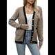 thumbnail image 1 of Chaquetas de Punto con Botones, Larga y Bolsillos para Mujer, Otoño e Invierno Color Camello L, 1 of 10