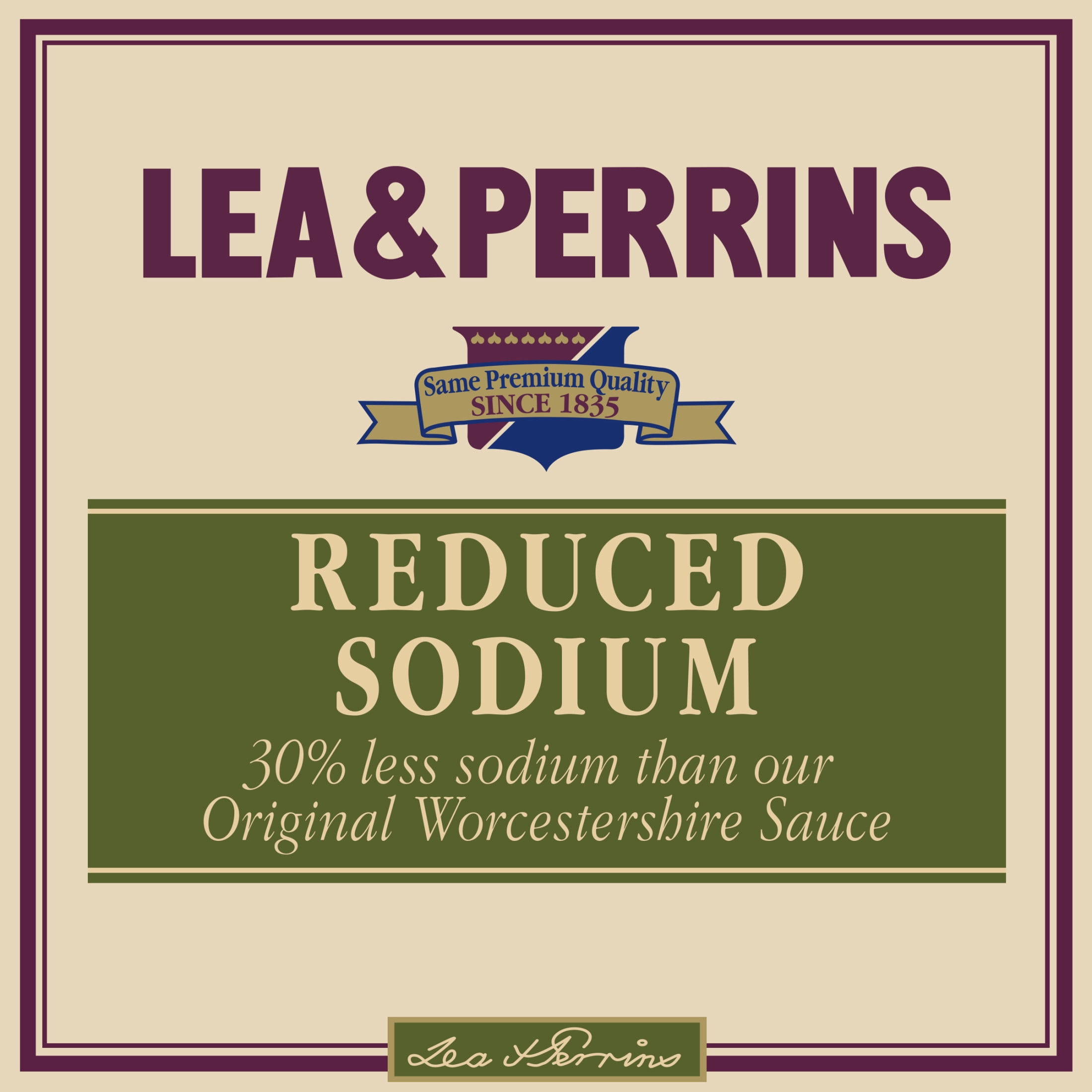 Lea & Perrins Reduced Sodium Worcestershire Sauce, 10 fl. oz. Bottle