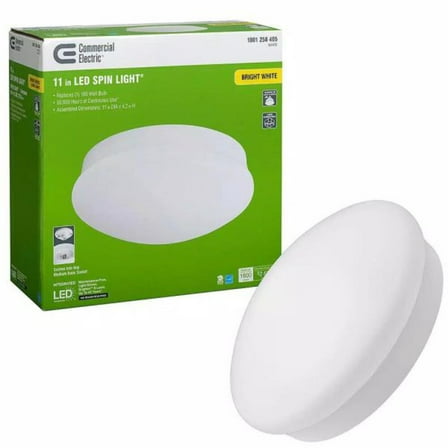 Commercial Electric Spin Light 11 in LED Flush Mount Ceiling Light 22-Watt 4000K