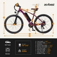 thumbnail image 4 of Actbest Apex Electric Bike for Adults, 27.5" Electric Mountain Bike with 21-Speed, Peak 1200W Motor 28MPH Top Speed,(Purple), 4 of 8