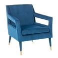 thumbnail image 3 of SAFAVIEH Mara Mid-Century Retro Tufted Accent Chair, Navy, 3 of 11