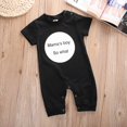 thumbnail image 2 of Combinaison à Manches Courtes avec Boutons d'Épaules Baby Summer Romper Letter, 2 of 6