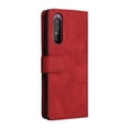 thumbnail image 2 of Etui pour Portefeuille en Cuir Sony Xperia 5 II Flip Folio Stand View Cover - Rouge, 2 of 5