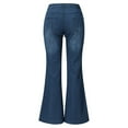 thumbnail image 5 of Brilliant Jeans for Women Fashion Ladys High Waisted Flare Stretch Wide Leg Jeans Pants, 5 of 9