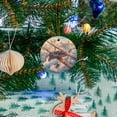 thumbnail image 5 of Funny Christmas Ornament,Vintage-Style Biplane Above The Clouds,Xmas Round Ceramic Pendant, 5 of 6