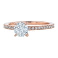 thumbnail image 5 of 14K Rose Gold 1 ct. Certified Natural Diamonds Solitaire Engagement Ring By Hollywood Hills Jewelers, 5 of 7
