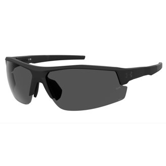 Under Armour UA Captain Sunglasses Shiny Black Frame Brown 