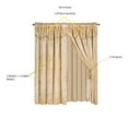 thumbnail image 3 of 8-Piece Taupe color Nada Luxury Faux Silk Floral Design Panels, valance & tie backs with Rod Pocket Window Curtain size 120" total wide X 84" length, 3 of 3