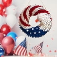 thumbnail image 3 of Taosunzt Patriotic Eagle Wreath 4th of July Wooden Decoration Indoor Outdoor Front Door Wall Hanging Independence Day Memorial Day Door Sign Pendant 20cm, 3 of 13