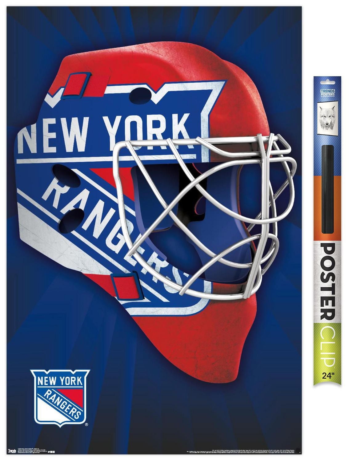 NHL New York Rangers - Mask 16 Wall Poster, 22.375" x 34"