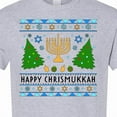 thumbnail image 4 of Inktastic Happy Chrismukkah Sweater Style with Menorah and Trees T-Shirt, 4 of 5