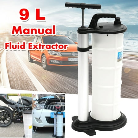 9L Vacuum Oil Fluid Extractor Transfer Pump Car Fuel Petrol Coolant Manual
