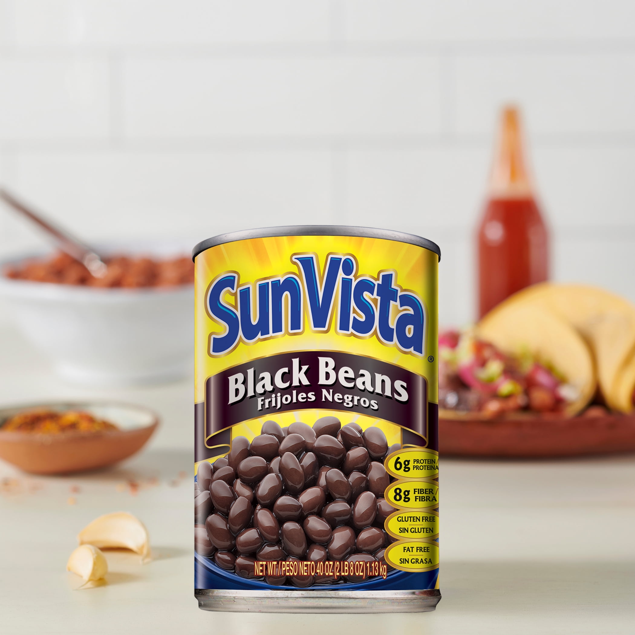SunVista Black Beans 40 oz. Can