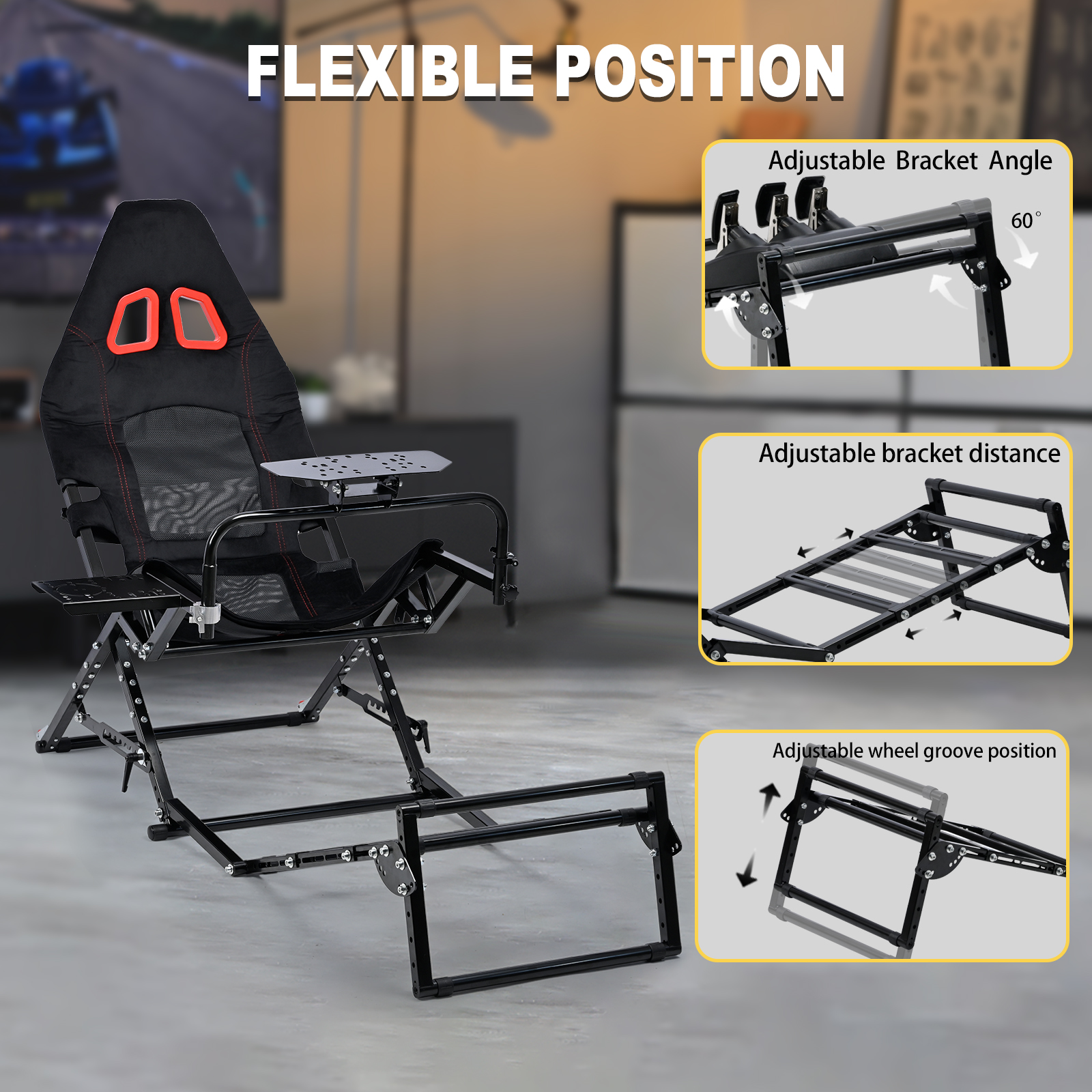 Marada Foldable Racing Sim Marada Foldable Racing Simulator Cockpit Wheel Stand Philippines | Ubuy