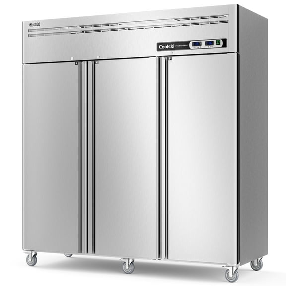 Coolski Commercial Refrigerator and Freezer Combo Reach-in Freezer 54 Cu.ft, 72" W 3 Door