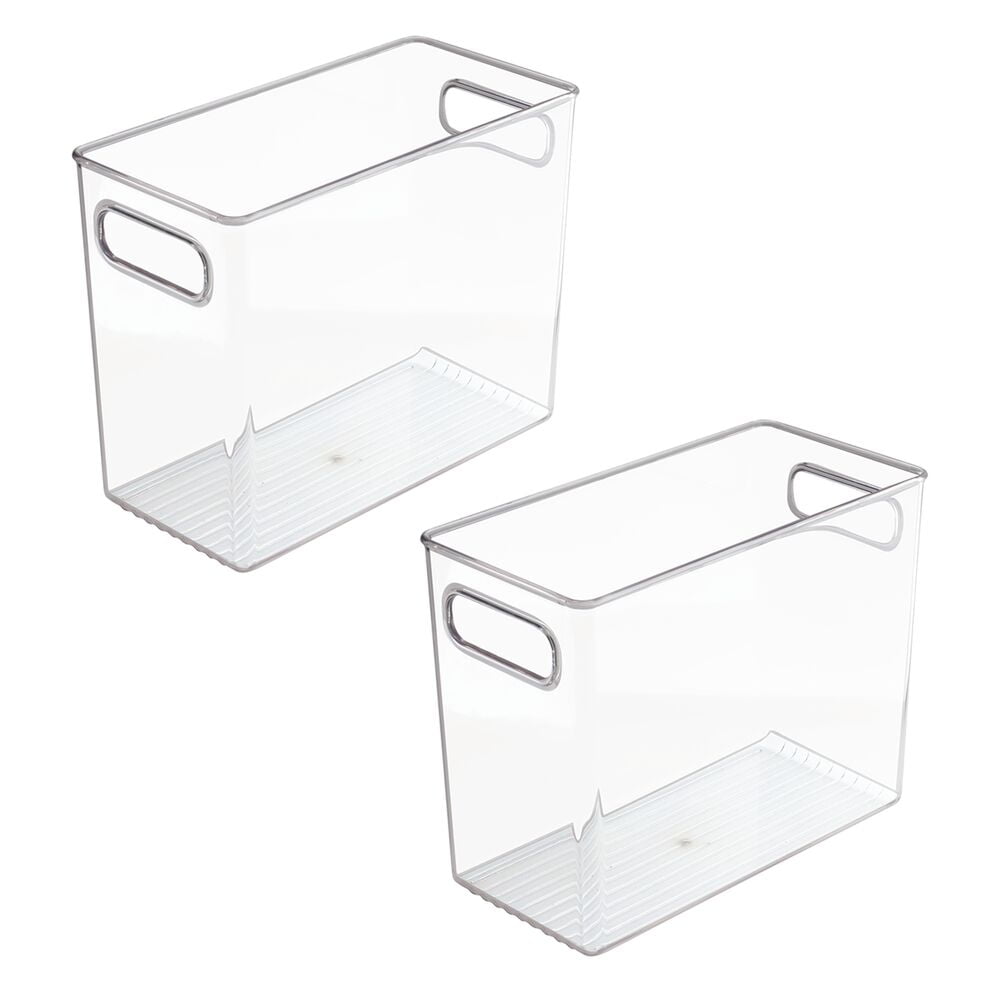 clear plastic storage bins with handles