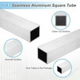 thumbnail image 3 of Uxcell Aluminum Square Tubing,0.59"x0.59"x10" Long 0.08" Wall Thick 6063 Aluminum Square Tube Seamless Structural Metal Profile Hardware for Construction DIY Home Decor Furniture, 3 of 6