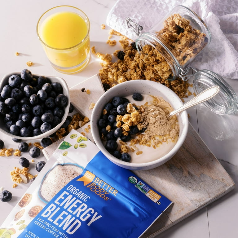 BetterBody Foods Organic Energy Blend Powder with Pea Protein Maca