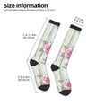 thumbnail image 5 of Easygdp Vintage Wood with Floral Soccer Socks Sport Knee High Socks Calf Compression Athletic Socks for Men and Women, 5 of 9
