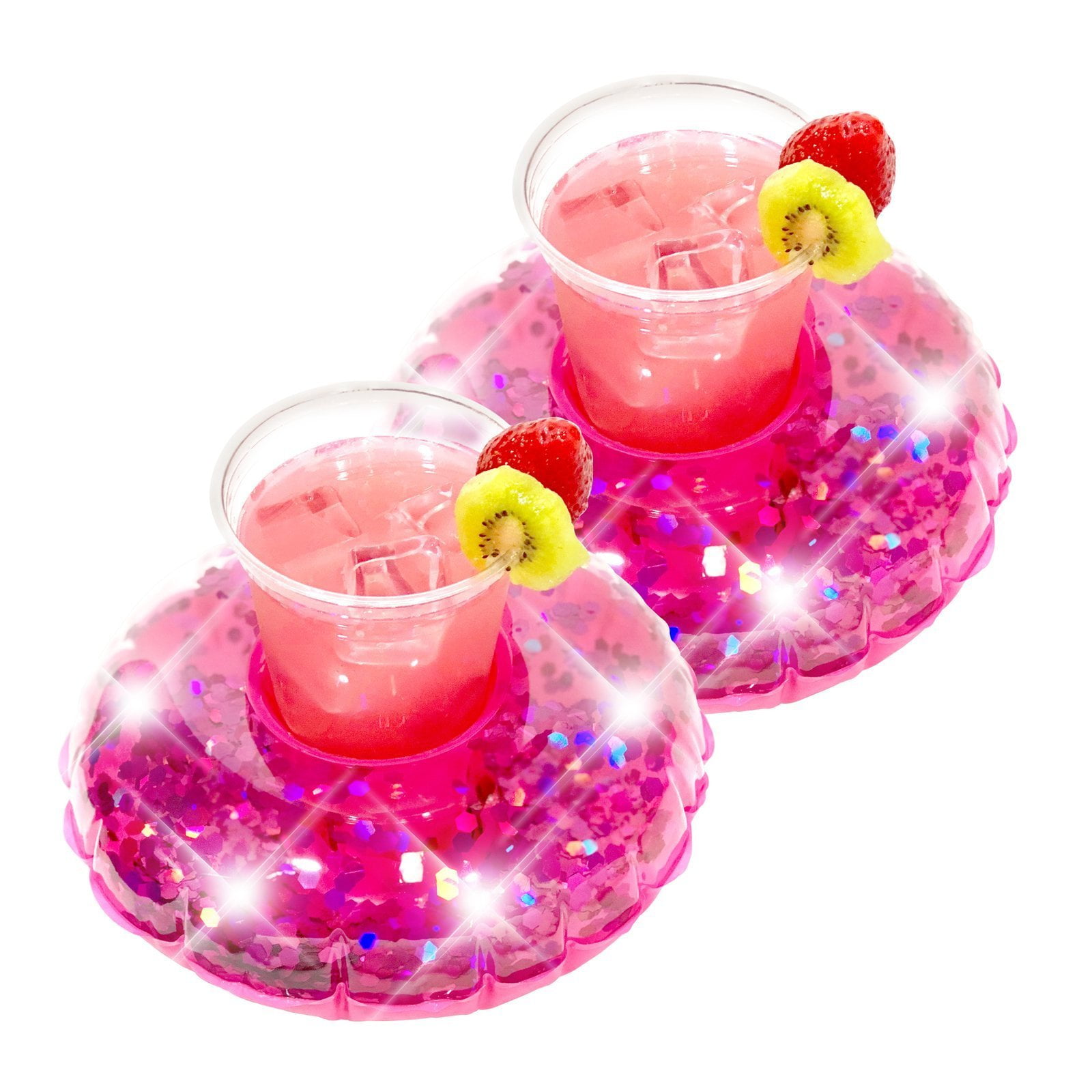 DRINK FLOAT 2 pk Details about   POOLCANDY INFLATABLE HOLOGRAPHIC color Changing
