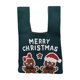 thumbnail image 1 of Bolso de muñeca navideño, bolso anudado en la muñeca para comprar artículos de fiesta, viajes navideños , Verde, 1 of 8
