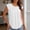 #0226-White, variant on Women's Short Sleeve Chiffon Tops, Casual Round Neck Blouses with Soft Solid Color Fabric, Lightweight Summer Shirts for Spring, Cute Flowy Tees for Daily Wear Gift