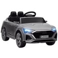 thumbnail image 2 of Qaba Audi Q8 e-tron Sportback Licensed 12V Kids Ride on Car, Battery Powered Kids Electric Car w/ Remote, 4 Spring Suspension Wheels, Gray, 2 of 9
