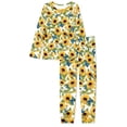 thumbnail image 5 of FOR U DESIGNS Sunflower Butterfly Long Sleeve Pajama Set for Women Pants with Pockets 2 Pack Size 2XL Sleepwear Loungewear Pjs Sets Nightwear Crewneck Tops for Women, 5 of 6
