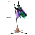 thumbnail image 3 of Decorations Outdoor 5.9 Ft Animated Hovering Witch Animatronics Prop With Sound & Activated Sensor Scary Decor For Home Outside Garden Yard, 3 of 8