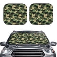 thumbnail image 2 of Naloa Camouflage Dinosaur 2 Piece Foldable Car Sun Shades, Car Windshield Sunshade, Front Window Sunshade for Car, Truck, SUV - Large, 2 of 7