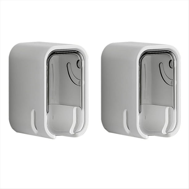 Portacepillos de Dientes para Baño con Diseño de una Sola Ranura. Dispensador Individual para Viajes Familiares. Gris.