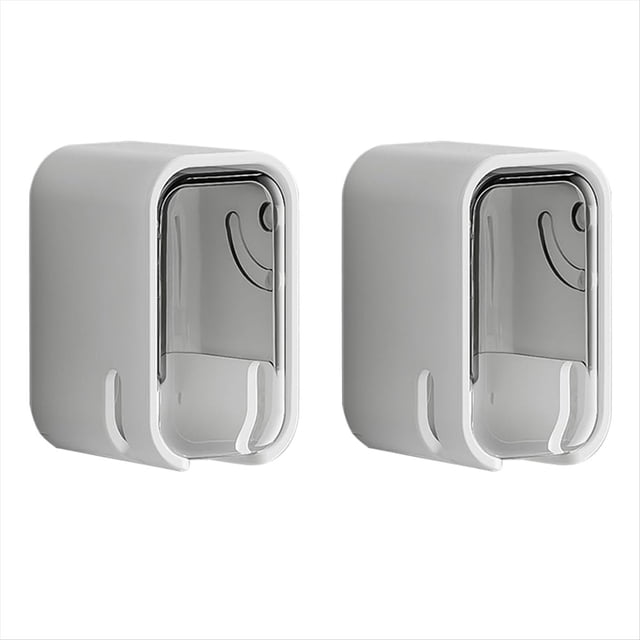 Portacepillos de Dientes para Baño con Diseño de una Sola Ranura. Dispensador Individual para Viajes Familiares. Gris.