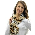 thumbnail image 2 of Tan Animal Print Faux Fur Neck Scarf, 2 of 3