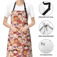 thumbnail image 6 of Lsque Maneki-Neko Cats Waterproof Apron Chef Aprons for Men Heavy Duty Chemical Work Apron Extra Long Grilling Aprons with Adjustable Bib Apron, 6 of 9