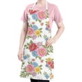 thumbnail image 5 of Pioneer Flower Floral Print Pattern Apron for Women and Men, Cotton Linen Waterproof with Pockets, Adjustable, 33x27 Inch for Kitchen, Gardening, BBQ, Salon, 5 of 6