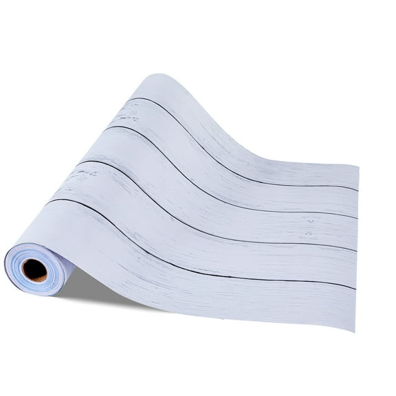 KFFKFF Peel and Stick Wallpaper, 17.7 x 472.4 inch Contact Paper with White Wood Texture, Waterproof Self-Adhesive Vinyl Roll for Easy Cleaning and Application, Ideal for Bedrooms, Kitchens