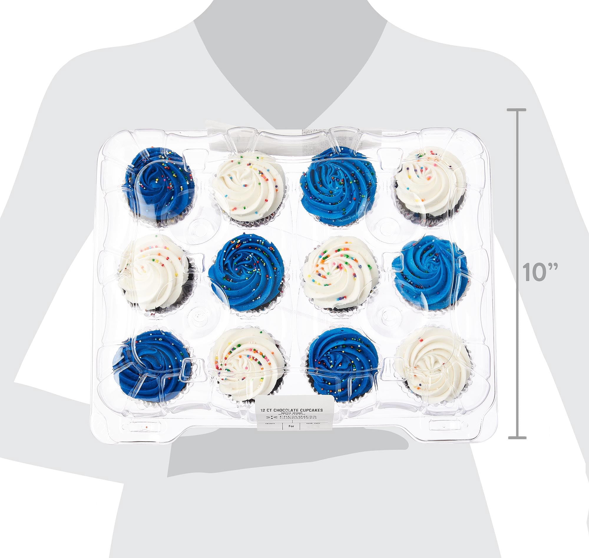 Freshness Guaranteed Chocolate Cupcakes, 22 oz, 12 Count, Colors Will Vary
