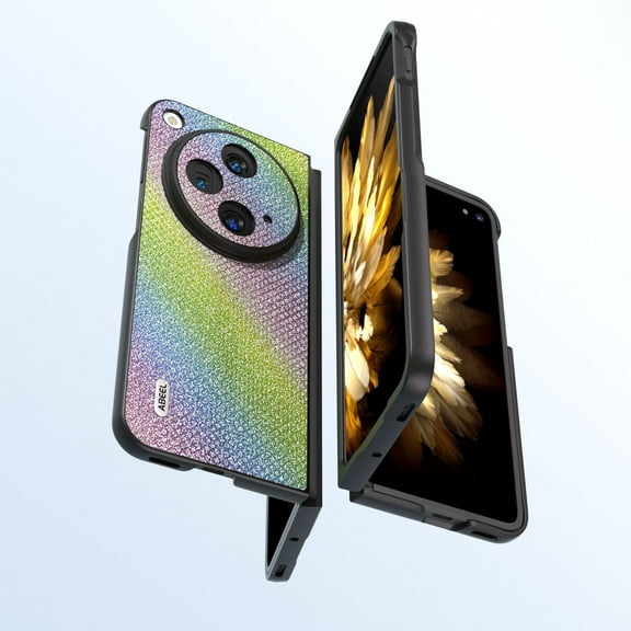 Allytech Oneplus Open Case 7.82" 2023 Released, Bling Glitter Rhinestone Design Luxury Back Cover Anti-Slip Shockproof Phone Case for Oneplus Open - Raibow