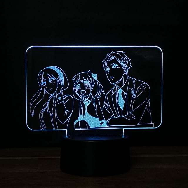 Luz nocturna LED 3D Spys Family's Loids Forgers Yors Forgers