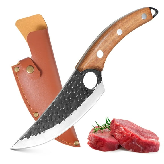 ACMETOP Chef Knife, High Carbon Steel Kitchen Knife for Meat Cutting, Slicing, Camping, BBQ – Essential Kitchen Tool