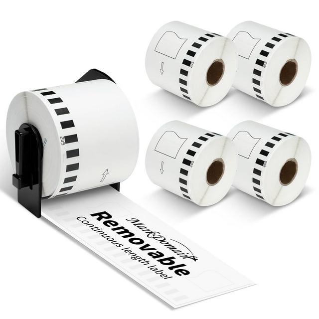 Etiqueta de papel extraíble MarkDomain DK-4205, 6,2 cm x 30 m, 5 rollos
