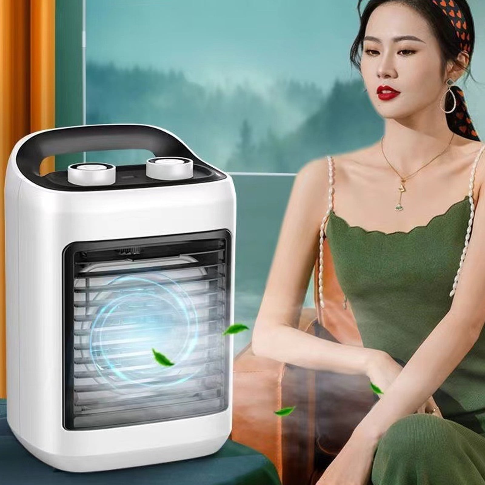 Rechargeable Compact Rechargeable Cooling Fan 180ml Ice Bag Technology 3 Adjustable Speeds For Home Vehicles Indoor Use