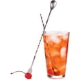 thumbnail image 2 of Cuchara de barra, cuchara para mezclar cócteles, cuchara para agitar, agitadores de bebidas, tenedor de fruta, 1 Uds., juego de barra de acero inoxidable, kit de barman, espiral de 10 pulgad, 2 of 5