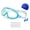 Blue and green trans, variant on Yihuala Swim Goggles Wide View Frogs Swimming Glasses With Earplugs And Swim Hat for Swimming